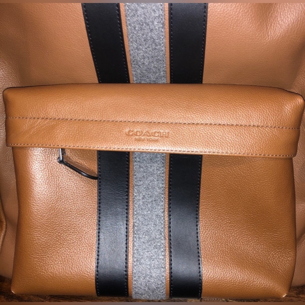 Coach Men’s Charles Varsity Stripe Back Pack - Picture 2 of 7